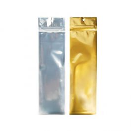 Sachet zip Transparent/Or 6,4x22,9cm (100 pièces) [HZBB1CG]