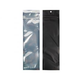 Sachet zip Transparent/noir Mat 6,4x22,9cm (100 pièces) [HZBB1CMB]