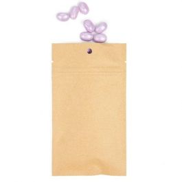 Kraft Hanging Barrier Bags 9.2 x 12.7 cm w/Tear Notches (100 Pieces) [HZBB4K]