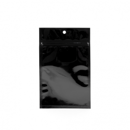 Gripzakken Zwart 9x12,5cm Gemetalliseerd (100 stuks) [HZBB4MB]