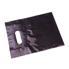 Draagtassen Zwart 30,5x38cm verstevigd - PE 45 Micron (50 Stuks) [H1215BK4]