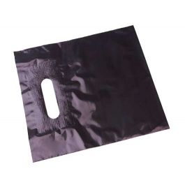 Draagtassen Zwart 40,6x40,6cm Verstevigd - PE 45 Micron (50 Stuks) [H1616BK4]