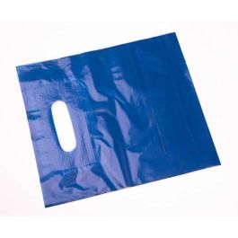 Sac de course Bleu 45 Micron LDPE 40.6 x 40.6cm (50 Pièces) [H1616BL4]
