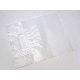 Draagtassen Plastiek Helder 40x40cm Versterkte Handgreep - PE 45 micron (100 stuks) [H1616CL4]