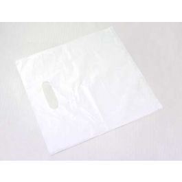 Draagtassen Plastiek Wit 40,6x40,6cm PE 20 micron (100 stuks) [H1616WT3]