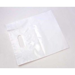 Draagtassen Wit 40,6x40,6cm verstevigd - PE 45 Micron (50 Stuks) [H1616WT4]