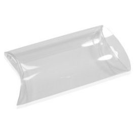 Petites boites berlingot à transparence cristalline 6.4x2.2x10.2cm (Crochet pour suspension optionnel) (25 Pièces) [PB100]