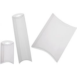 Boites Gondola Givrées 7.6 x 2.5 x 12.7cm  (Crochet pour suspension optionnel)   (25 Pièces)  [PBF76]