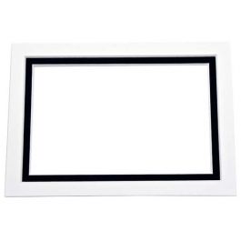 Passepartout Dubbeldik Super Wit/Zwart 20,3x25,4cm met 10,1x15,2cm Venster (25 stuks) [MD30008]