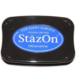 Tampon encreur bleu marine StazOn [SZ61]