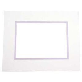 Passepartout Dubbeldik Ivoor/Zilver 27,9x35,6cm met 19,4x24,5cm Venster (10 stuks) [MD20024]
