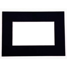 Passepartout Zwart 39,7x49,9cm Venster - Buitenmaat 50,8x61cm (10 stuks) [MS20125]