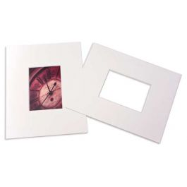 Passepartout Dubbeldik Wit 20,3x25,4cm met 8,9x14cm Venster (25 stuks) [MS31001]