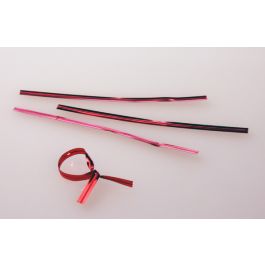 Bindstrips 15,2x0,4cm Rood Metallic Plastiek (1000 stuks) [TT6MR]
