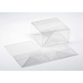 Plastiek Doosjes 15,9x15,9x7,6cm Kristalhelder met Autolock Bodem (25 stuks) [PLB173]