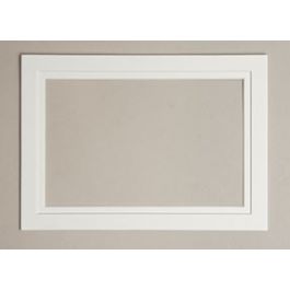 Passepartout Dubbeldik Wit/Wit Kern 12,7x17,8cm met 9,5x14,5cm Venster (10 stuks) [MD20221]