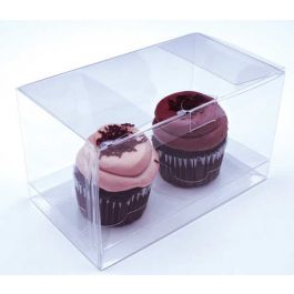 Cupcake Dozen voor 2 Cupcakes 17.8x10.2x10.2cm (100 Stuks) [CBS174]
