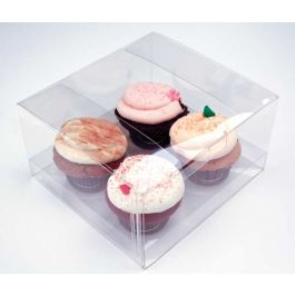 Cupcake Dozen voor 4 standaard cupcakes of muffins 19.1x17.8x10.2cm (100 Stuks) [CBS177]