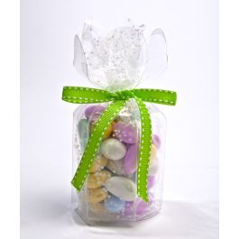 Plastiek Doosjes met Bloemvormige bovenzijde 6x6x8,9cm (25 stuks) [FS181]