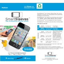 Beschermhoezen iPhone Antibacterieel 7,8x13,5 cm (10 stuks) [PS35A]