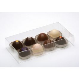 Boite pour truffes à transparence cristalline 10.8x4.1x21.6cm (25 Pièces) [FB193]