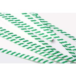 Bindstrips 10,2x0,4cm Papier Wit/Groen gestreept (1000 stuks) [TT4WGS]