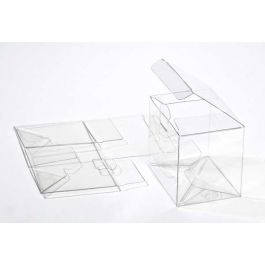 Plastiek Doosjes 9,5x6,7x7,6cm Kristalhelder met Autolock Bodem (25 stuks) [FPLB215]