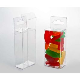 Plastiek Doosjes 3,8x2,5x7,6cm met Hanggedeelte (25 stuks) [HFB218]