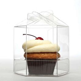 Cupcake Dozen voor 1 Stuk (Draaideksel) 8.9x8.9x9.5cm (100 Stuks) [CBS238]
