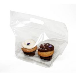 Draagtassen voor 2 Cupcakes 27,9x10,3x15,2cm met Gripsluiting (100 stuks) [CZHB3O]