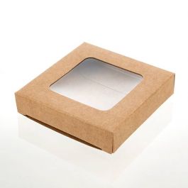 Kraftdoosjes met Venster 7x2,1x6,8cm (25 stuks) [WKRG319]