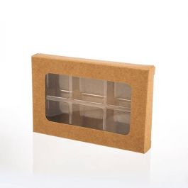 Kraft Doos voor Handgemaakt Snoep Sets voor 6 stuks 7x1,4x10,5cm (25 Stuks) [CNDY275]