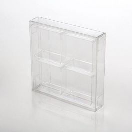 Kristalheldere Doos voor Handgemaakt Snoep Set voor 4 stuks 7x1.4x6.8cm (25 Stuks) [CNDY276]