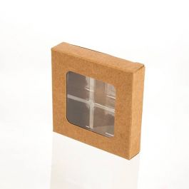 Kraft Doos voor Handgemaakt Snoep Sets voor 4 stuks 7x2.1x6.8cm (25 Stuks) [CNDY277]