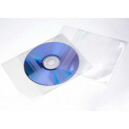 Sacs plastiques à fermeture “sécurisée” de 150 micron pour CD de 12,4x12,4cm + rabat (100 pièces) [BD4]
