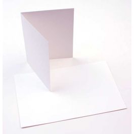 Carte "Basis" Vierge Blanche 17.8 x 12.4cm (50 pièces) [PC001]