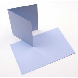 Carte "Basis" Vierge Bleue Clair 17.8 x 12.4cm (50 pièces) [PC003]
