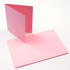 Carte "Basis" Vierge Rose 17.8 x 12.4cm (50 pièces) [PC004]