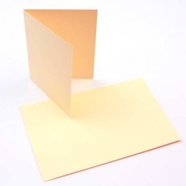 Carte "Basis" Vierge Jaune Clair 17.8 x 12.4cm (50 pièces) [PC006]