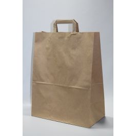 Draagtassen Papier 32x21x27cm Bruin Kraft 80 g/qm (50 stuks) [PADB3227XL]