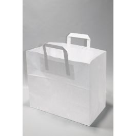 Draagtassen Papier 45x17x48cm Gebleekt Kraft 100 g/qm (50 stuks) [PADW4548]