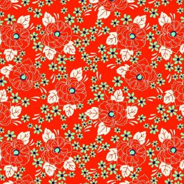 Rouleau Papier Cadeau Kraft Blanc Dessin Fleurs (1 pièce) [FP-IO1925]