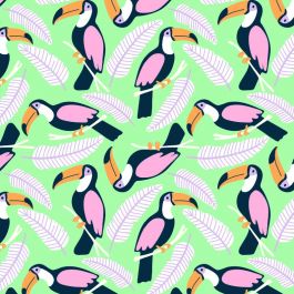 Rouleau Papier Cadeau Couché Dessin Toucan (1 pièce) [FP-IO4323]
