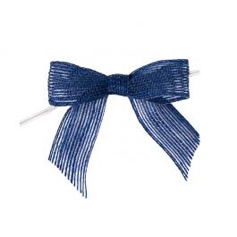 Noeuds pré-noués Jute Bleu 8,9 cm (25 pièces) [JBOWB]