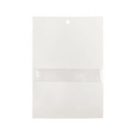 Kraft Zakken Wit Milieuvriendelijk 10,2x15,2 cm Met Venster en Sealbaar (100 Stuks) [KHS46WKW]