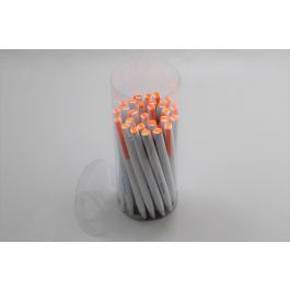 Plastic Koker Rond 8x50cm vaste Bodem en los Deksel (25 stuks) [KJ-8X50V]