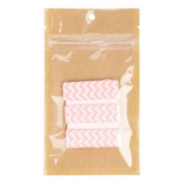 Sachet kraft avec face avant transparente 7.6 x 11.4 cm avec encoches (100 pièces) [HZB3KC]