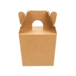 Kraft  takeaway doos 6 x 5.1 x 5.4 cm (25 stuks) [FS381]