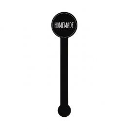 Stickers Lollie Vorm Homemade Bedrukking (Zwart/Wit Tekst) 2,5x10,2 cm (1 Vel) [LSLHOME]