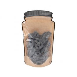 Pochette à fermeture éclair Mason Jar Kraft avec face transparente 15,2x7,9x25,4cm (100 pièces) [SP7KCZ]